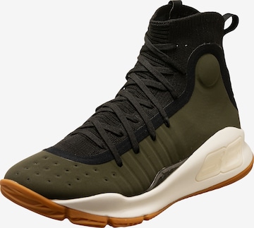 UNDER ARMOUR Athletic Shoes 'Curry 4 Retro' in Green: front