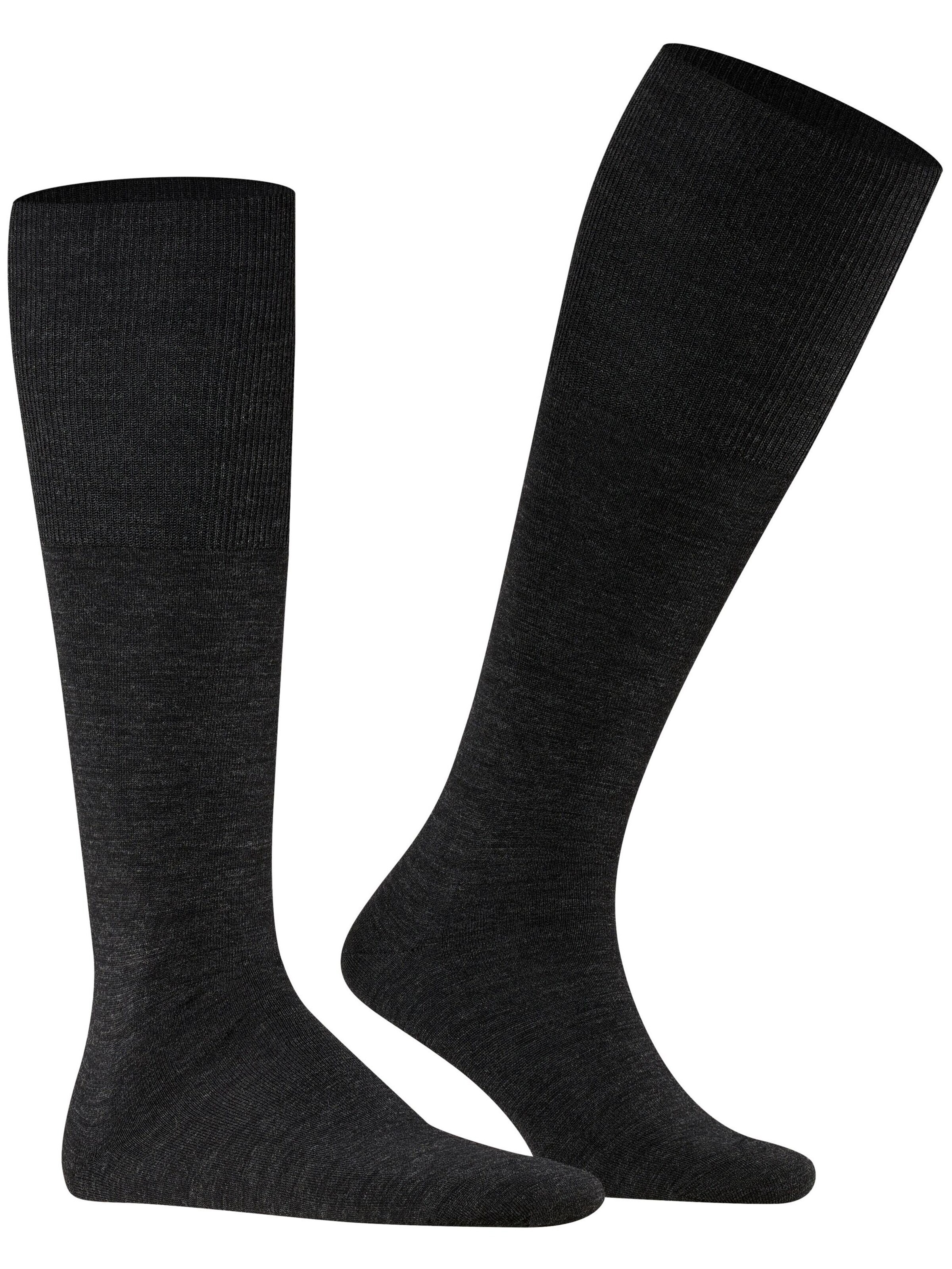 FALKE Knee High Socks 'Airport' in Grey: front