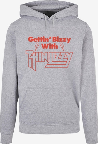 Merchcode Sweatshirt 'Thin Lizzy - Gettin Bizzy' in Grey: front
