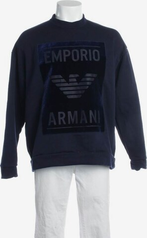 Emporio Armani Sweatshirt & Zip-Up Hoodie in L in Blue: front