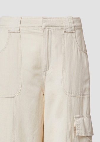 QS Wide leg Cargobroek in Beige