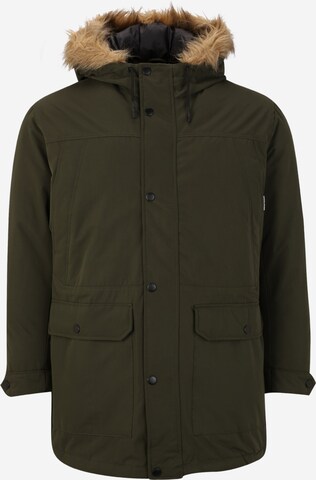 Parka d’hiver 'Winner' Jack & Jones Plus en vert : devant