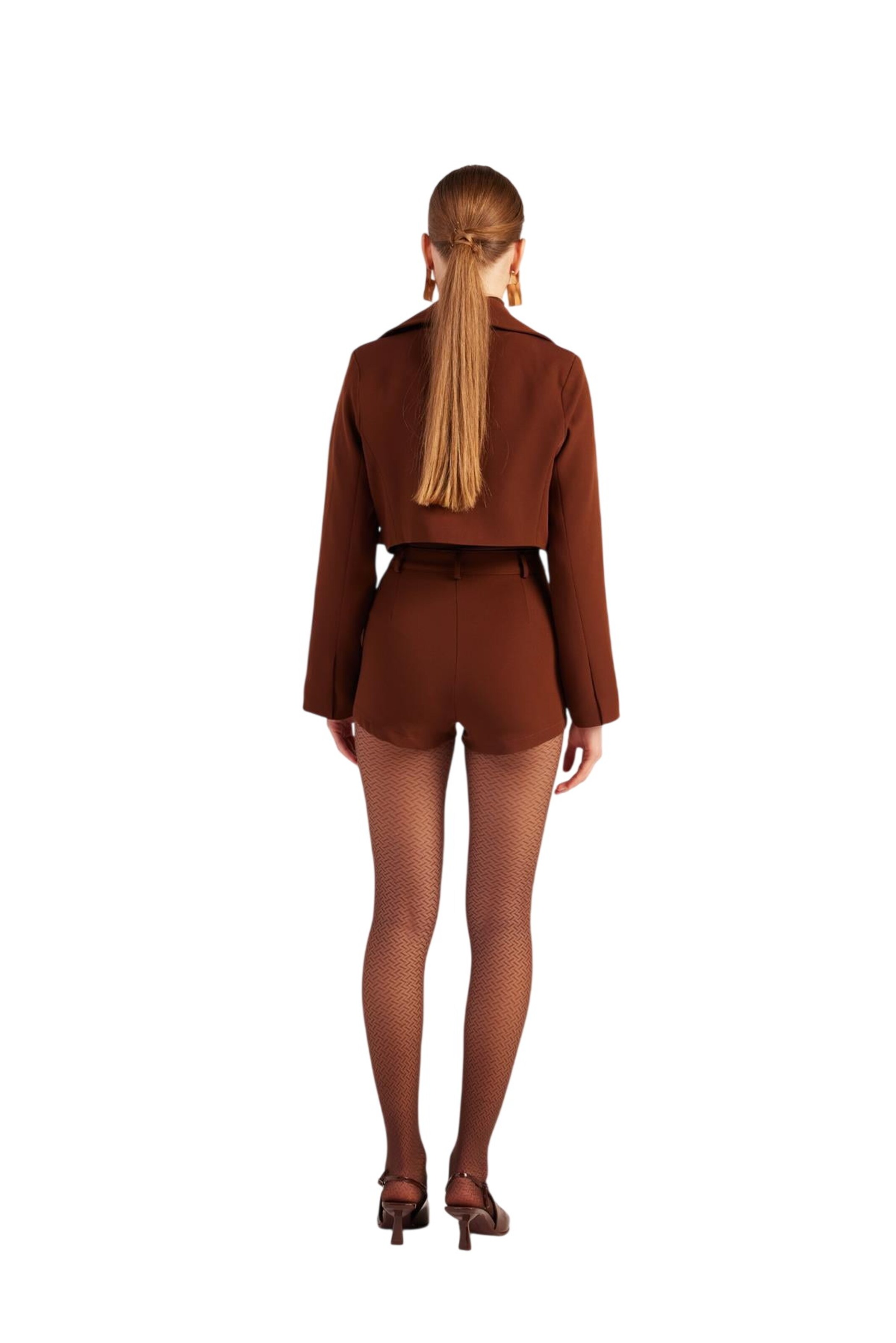 HOLLY LOLLY Slimfit Shorts in Braun