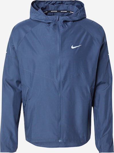 NIKE Sporta jaka 'Miler', krāsa - genciāna / balts, Preces skats