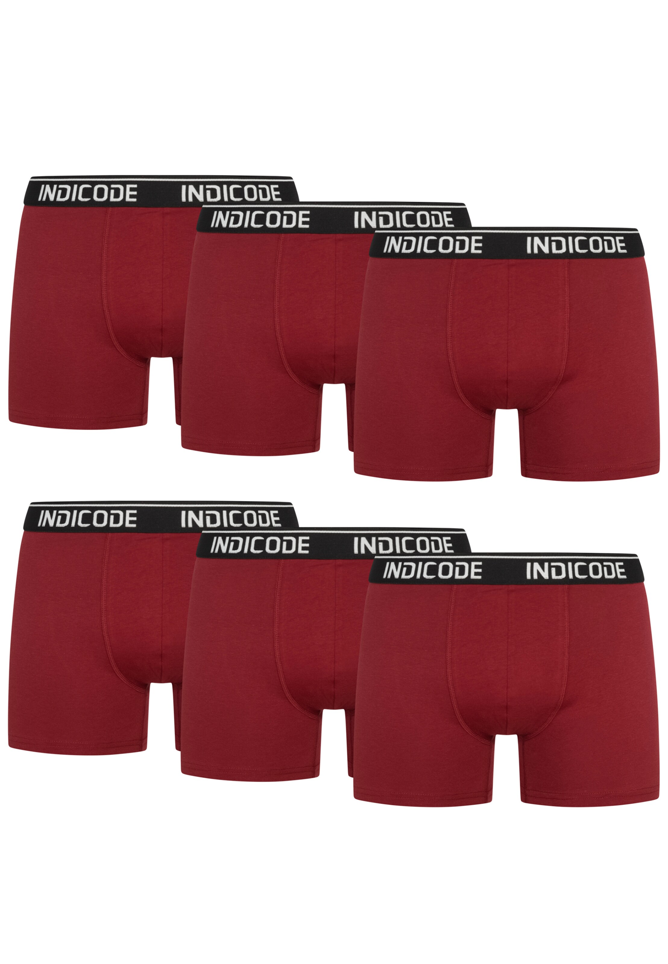 INDICODE JEANS Boxershorts ' Milano ' in Rood: voorkant