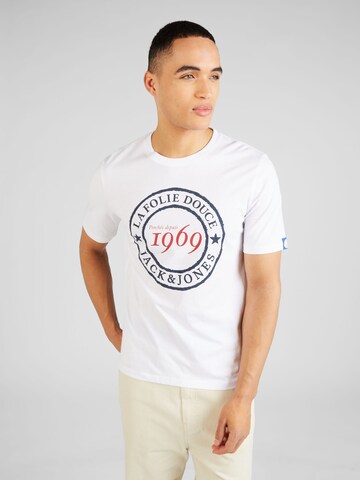 T-Shirt 'DOUCE' JACK & JONES en blanc : devant