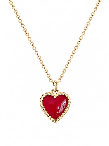 Collana 'Heart Wrap Red' di CHIVAL in oro: frontale