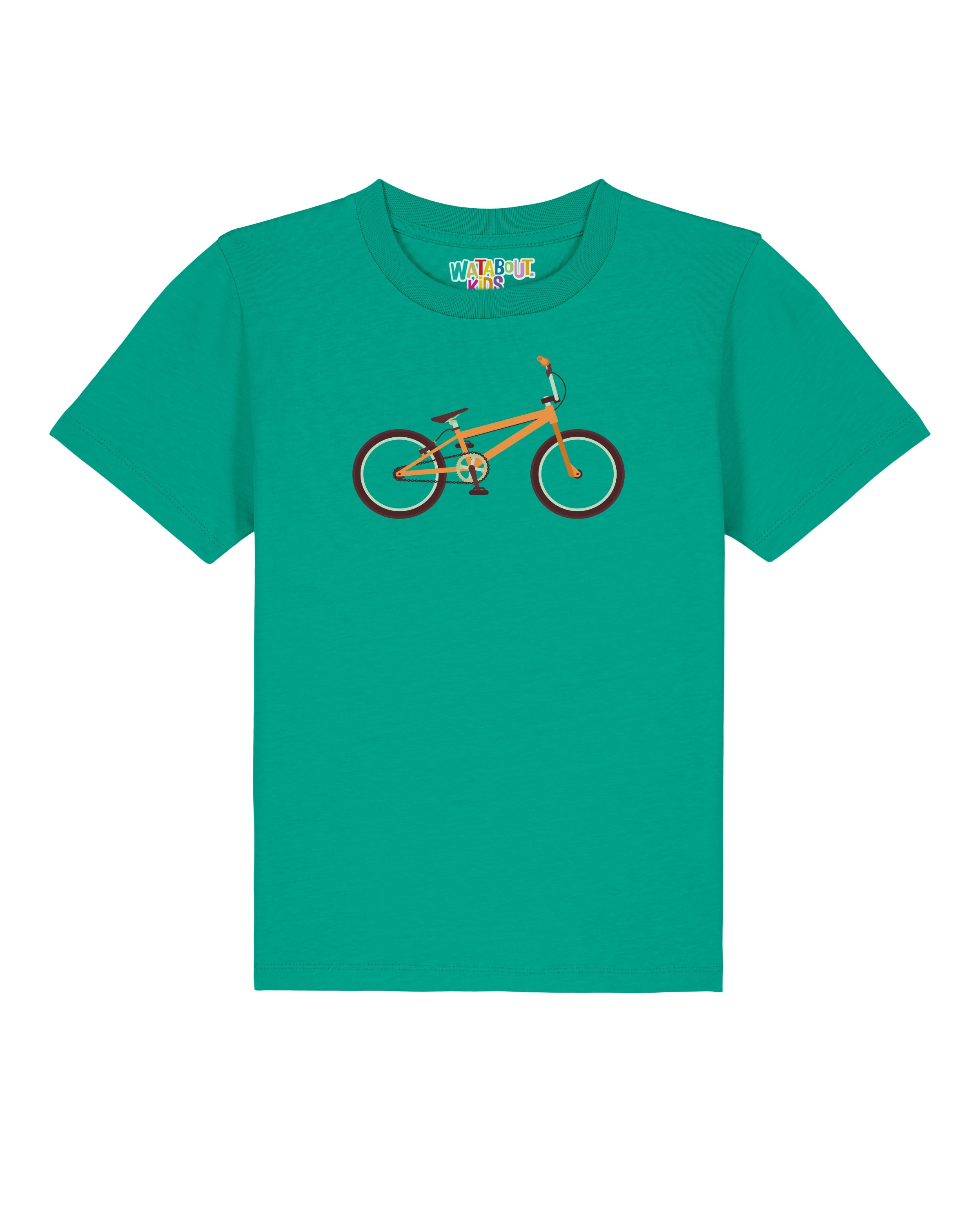Maglietta 'BMX' di watabout.kids in verde: frontale