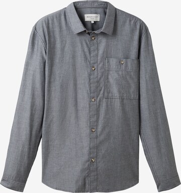 Coupe regular Chemise TOM TAILOR DENIM en gris : devant