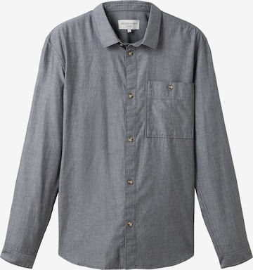 TOM TAILOR DENIM Regular fit Button Up Shirt in Grey: front
