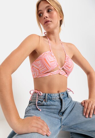 Top per bikini di LSCN by LASCANA in rosa: frontale