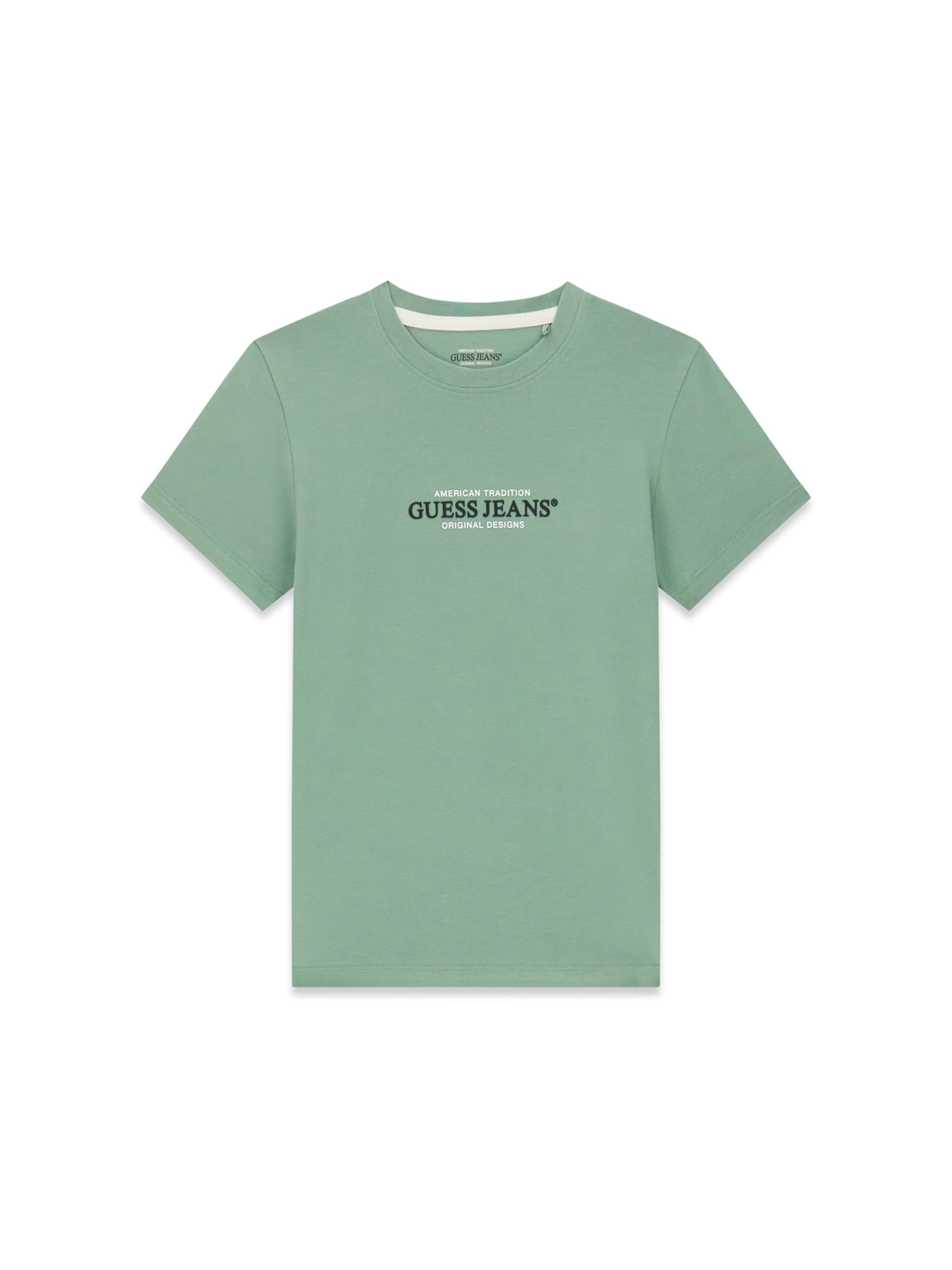 GUESS JEANS T-shirt i grön: framsida