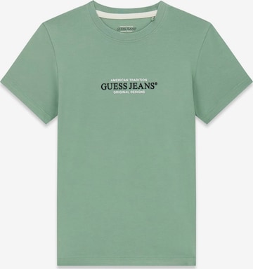 T-shirt GUESS JEANS en vert : devant