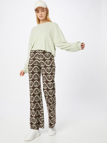 Damson Madder Flared Trousers 'FLOSSIE' in Brown