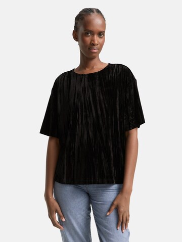 TOM TAILOR DENIM Shirt in Zwart: voorkant