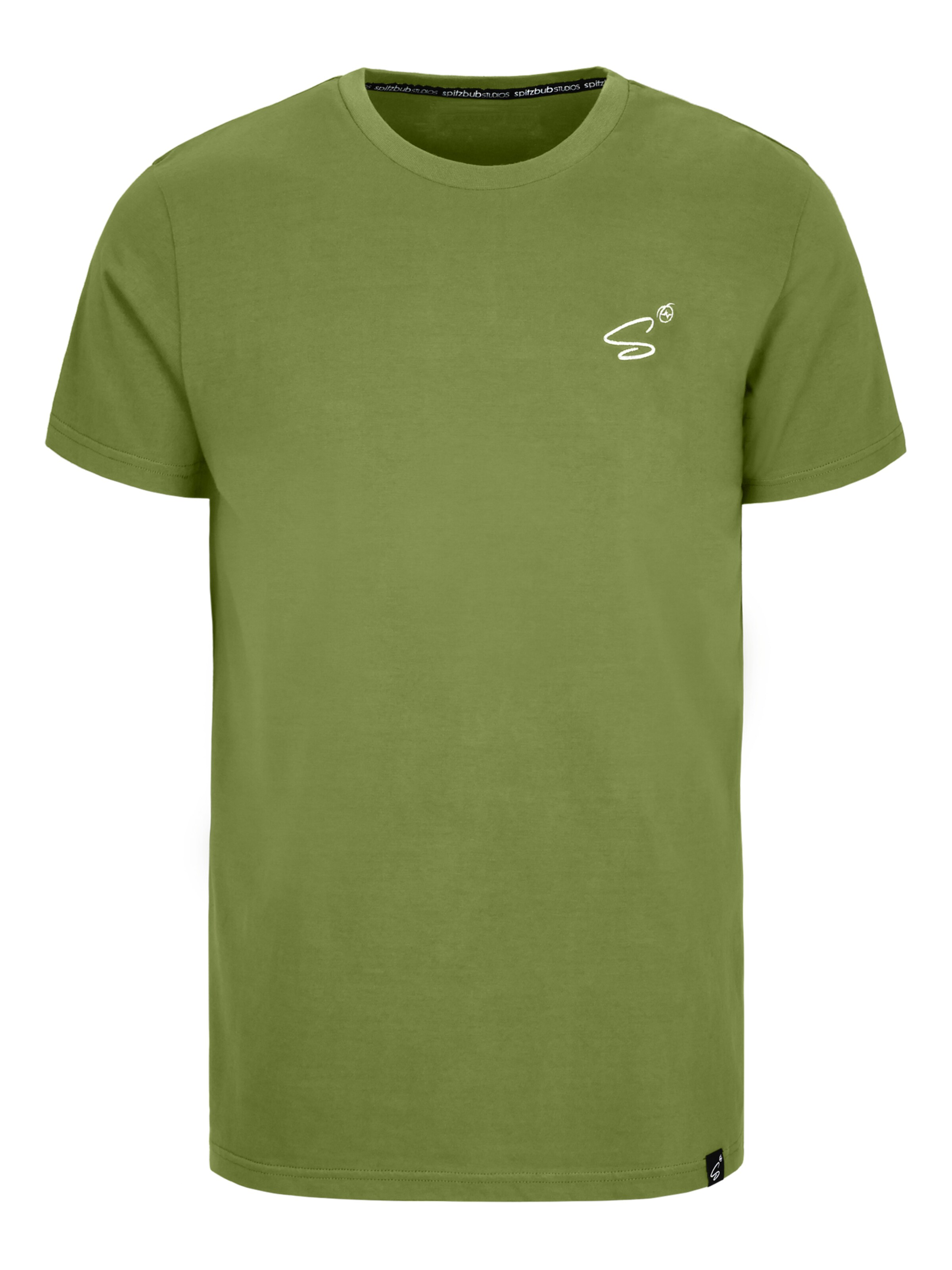 SPITZBUB T-Shirt 'Look Up!' in Grün: Vorderseite