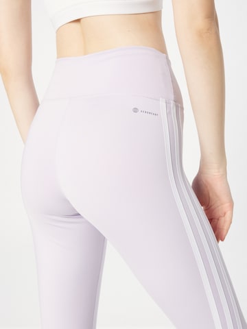 ADIDAS PERFORMANCE Skinny Παντελόνι φόρμας 'Train Essentials 3-Stripes' σε λιλά