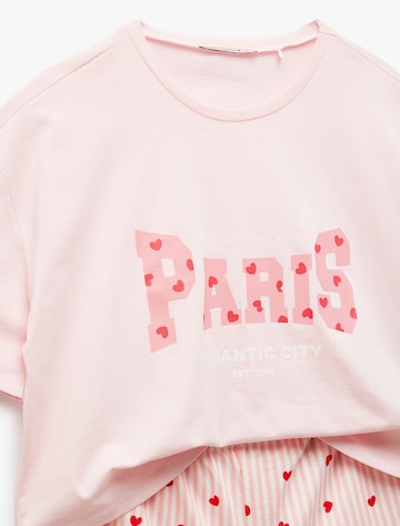 Koton Short Pajama Set in Pink