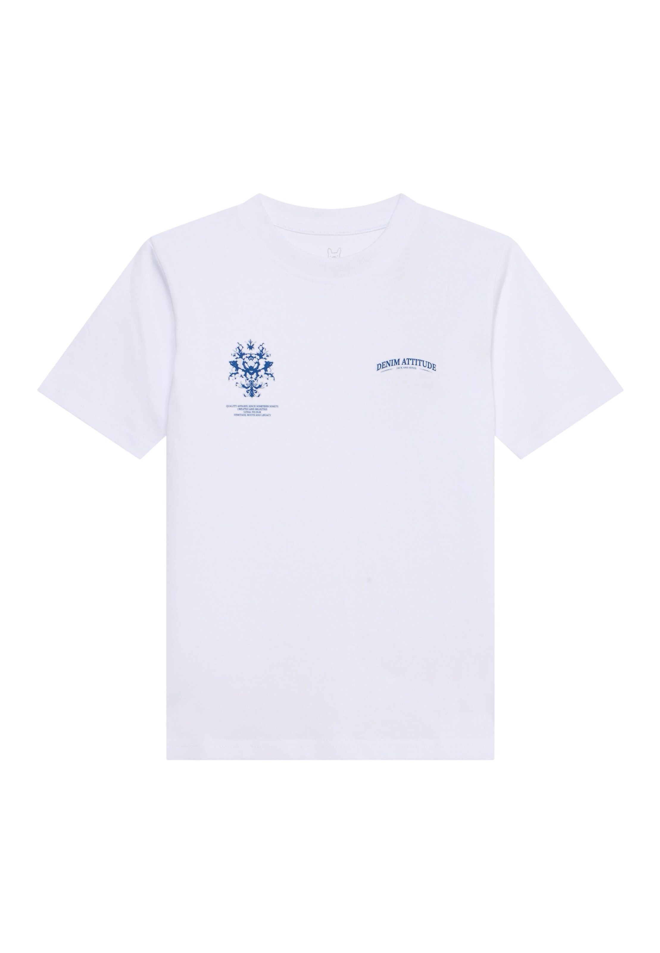 Jack & Jones Junior Футболка 'JJTRADITION' в размере 140 в Темно-синий / Белый, Обзор товара