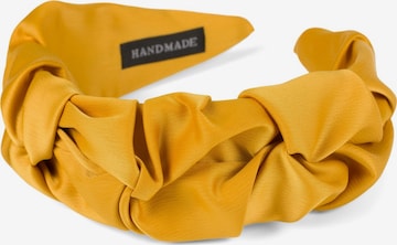 styleBREAKER Hair jewelry 'Haarreif geflochten in Rüschen Optik' in Yellow: front
