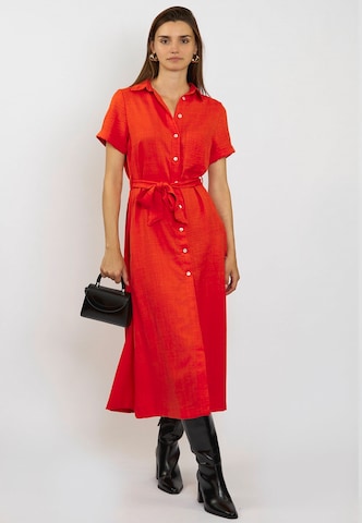 FRESHLIONS Blousejurk 'Marlene' in Oranje: voorkant