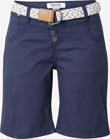 Sublevel Regular Trousers in Blue: front