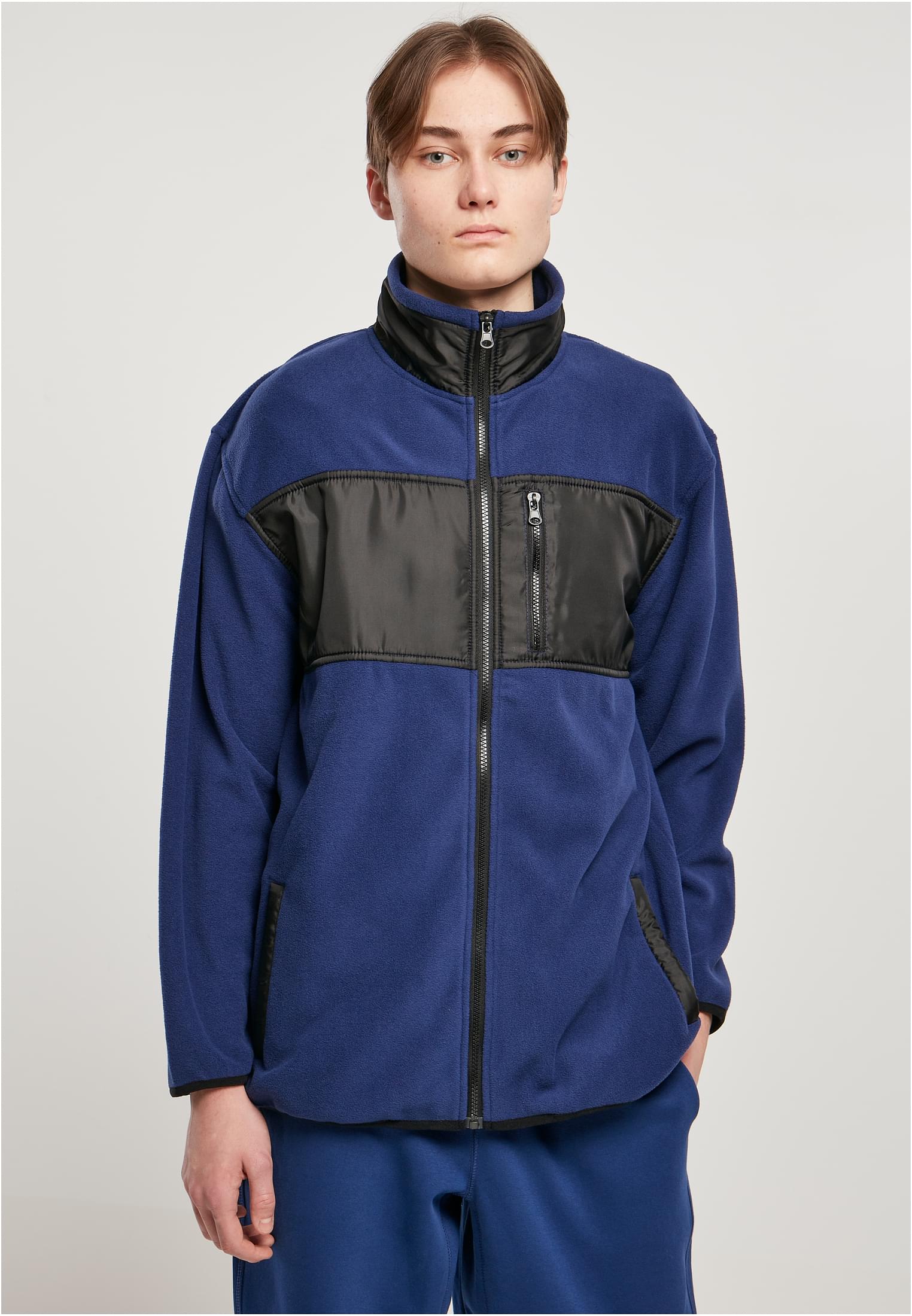 Felpa In Pile Uomo – Manica Lunga Con Collo Alto E Cerniera – Calda, Leggera E Traspirante – Perfetta Per Running, Trekking E Attività Outdoor – Colori Nero E Blu Scuro – Taglie S-XXL
