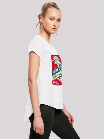 F4NT4STIC Shirt 'Disney Die Drei Kleinen Schweinchen' in Wit