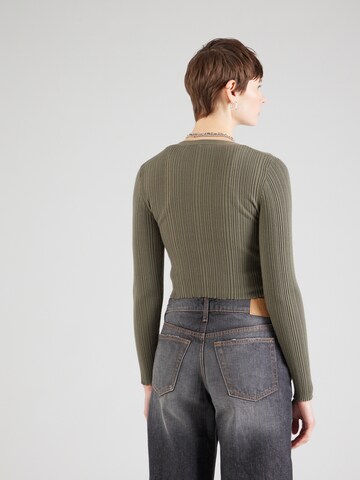 Tally Weijl Knit Cardigan in Green