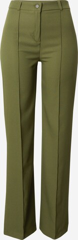 Wide Leg Pantalon à plis Trendyol en vert : devant