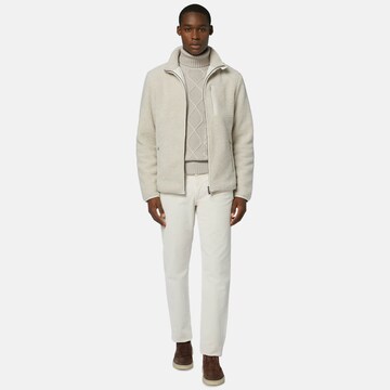 Boggi Milano Sweatvest in Bruin: voorkant