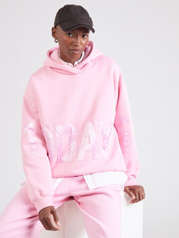 Sweat-shirt 10Days en rose : devant