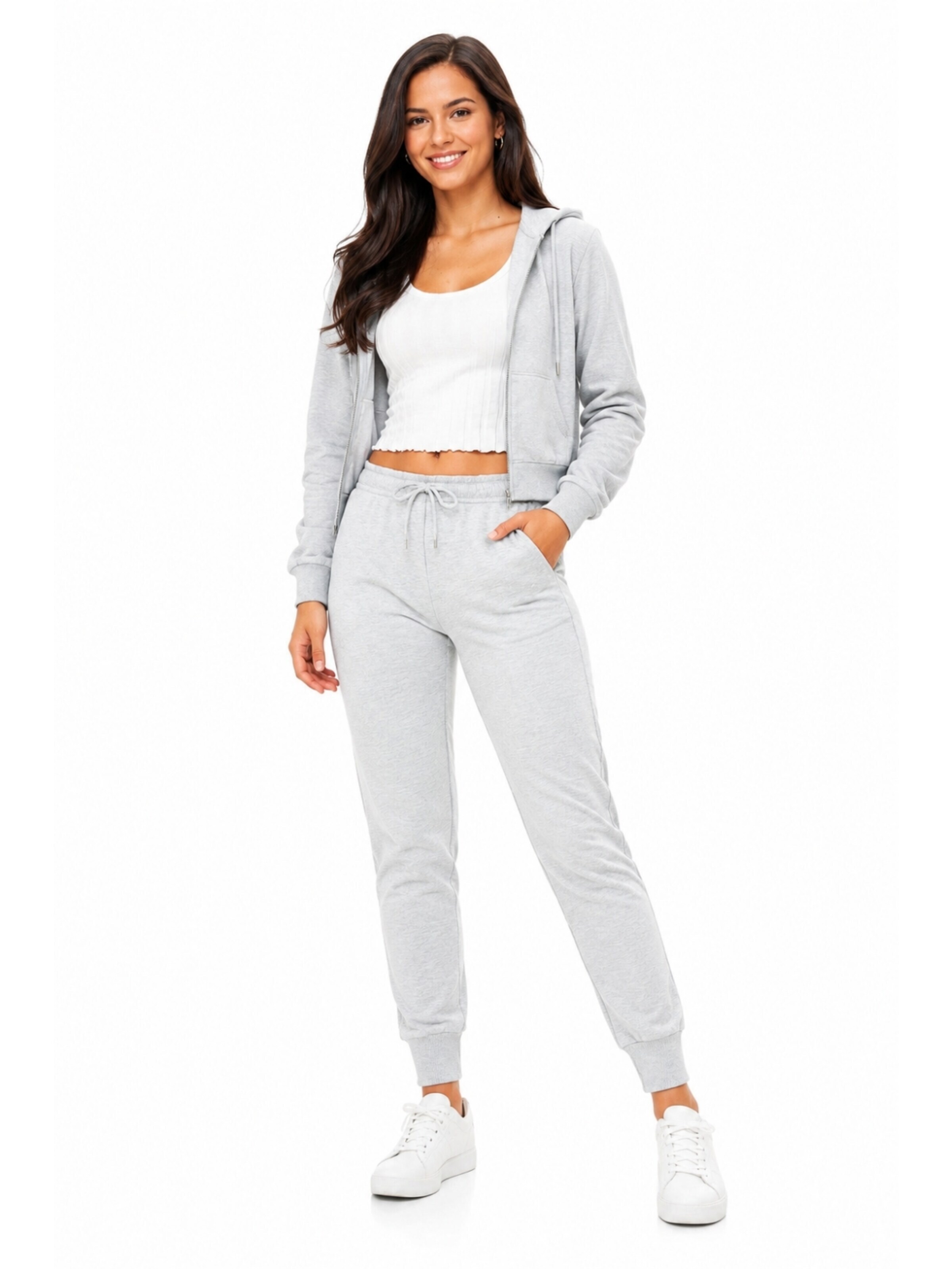 ROSS CAMP Tapered Pants 'Ross Camp Sculpt' in Grey: front