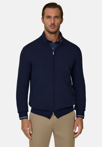 Boggi Milano Gebreid vest in Blauw: voorkant