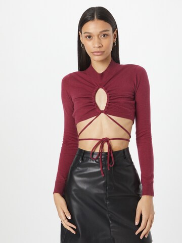 Pull-over Tally Weijl en rouge : devant