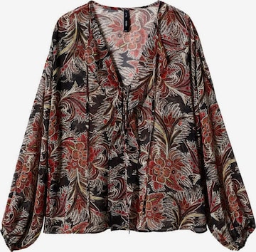 MANGO Blouse 'volan' in Gemengde kleuren: voorkant