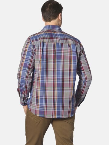 Jan Vanderstorm Regular fit Overhemd 'Detrik' in Blauw