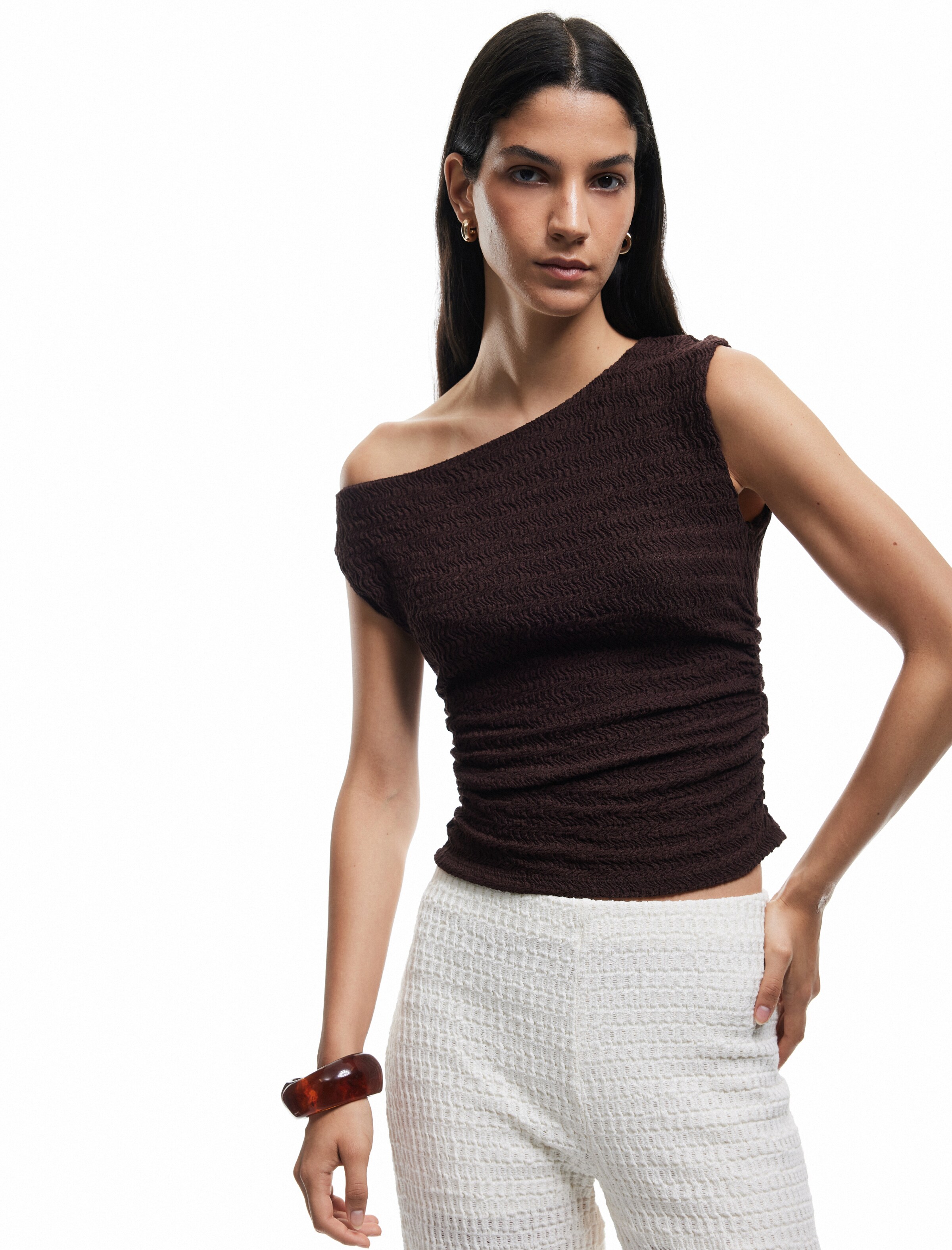 Koton Top in Brown: front