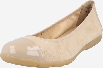 CAPRICE Ballerina in Beige: voorkant