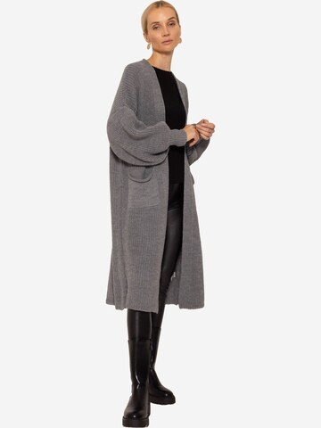 SASSYCLASSY Oversizestrickjacke in Grau