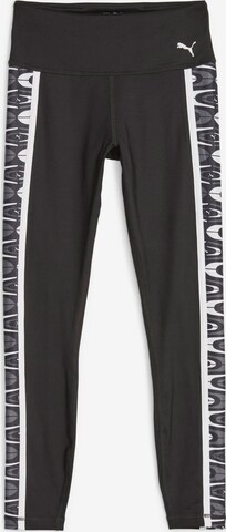 PUMA Skinny Workout Pants in Black: front