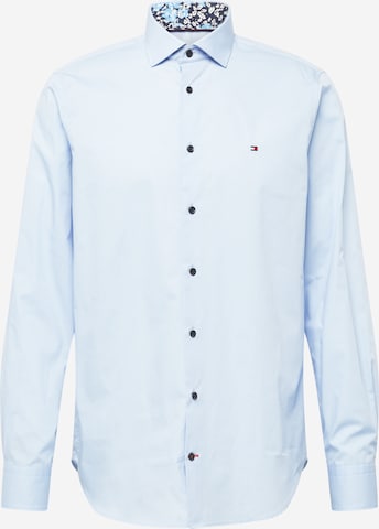 Tommy Hilfiger Tailored Kitsas lõige Triiksärk, värv sinine: eest vaates
