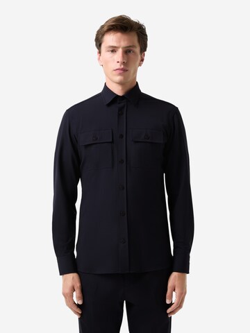 BOGNER Slim Fit Hemd 'Clive' in Blau: Vorderseite