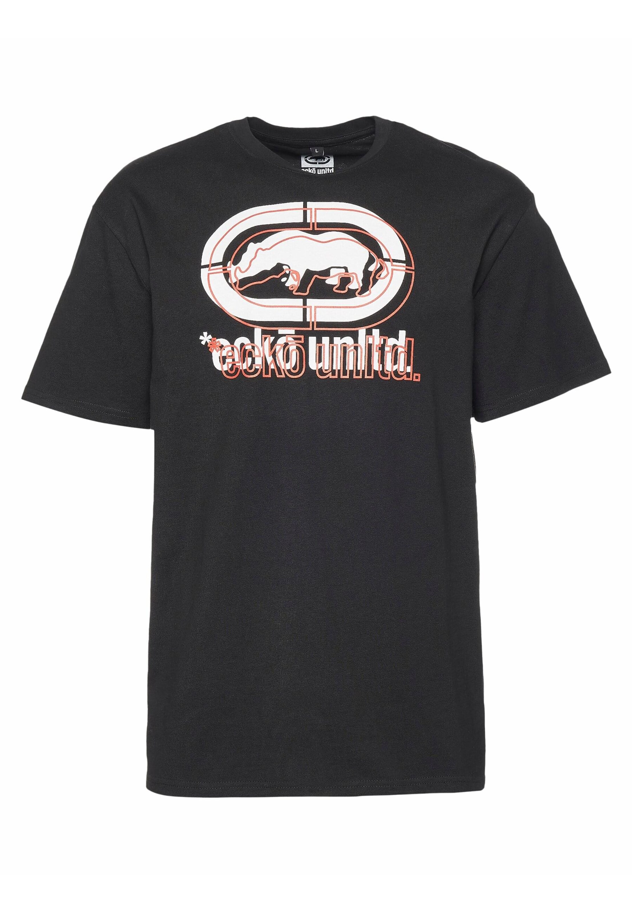Maglietta 'Double' di Ecko Unlimited in nero: frontale