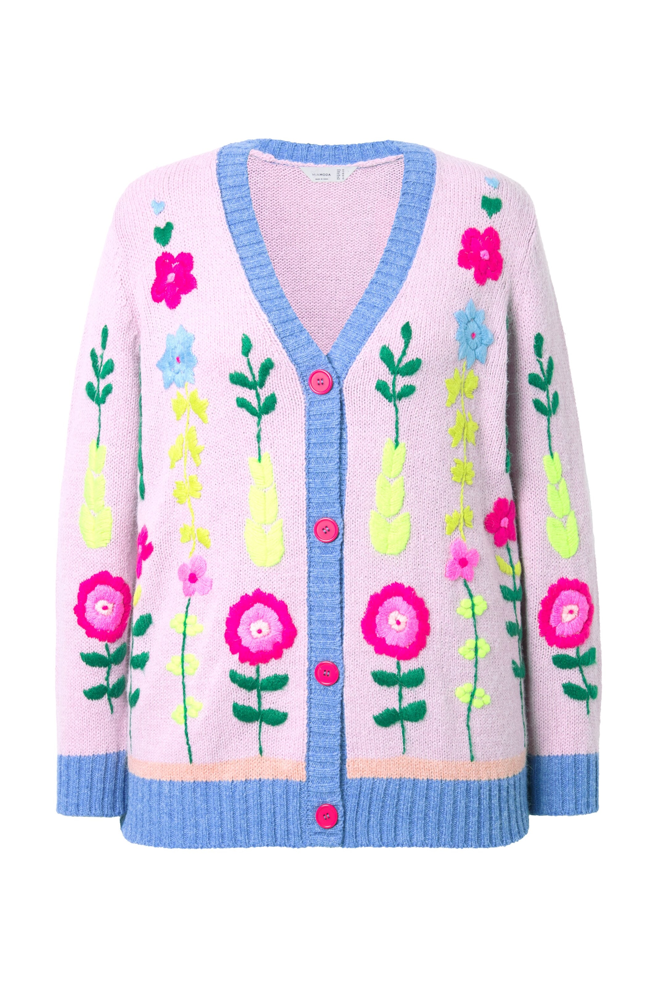 Cardigan MIAMODA en rose : devant