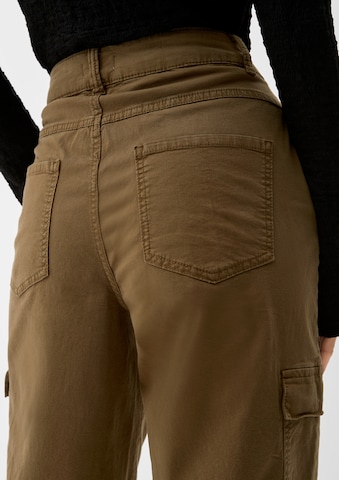 Wide Leg Pantalon cargo s.Oliver en vert