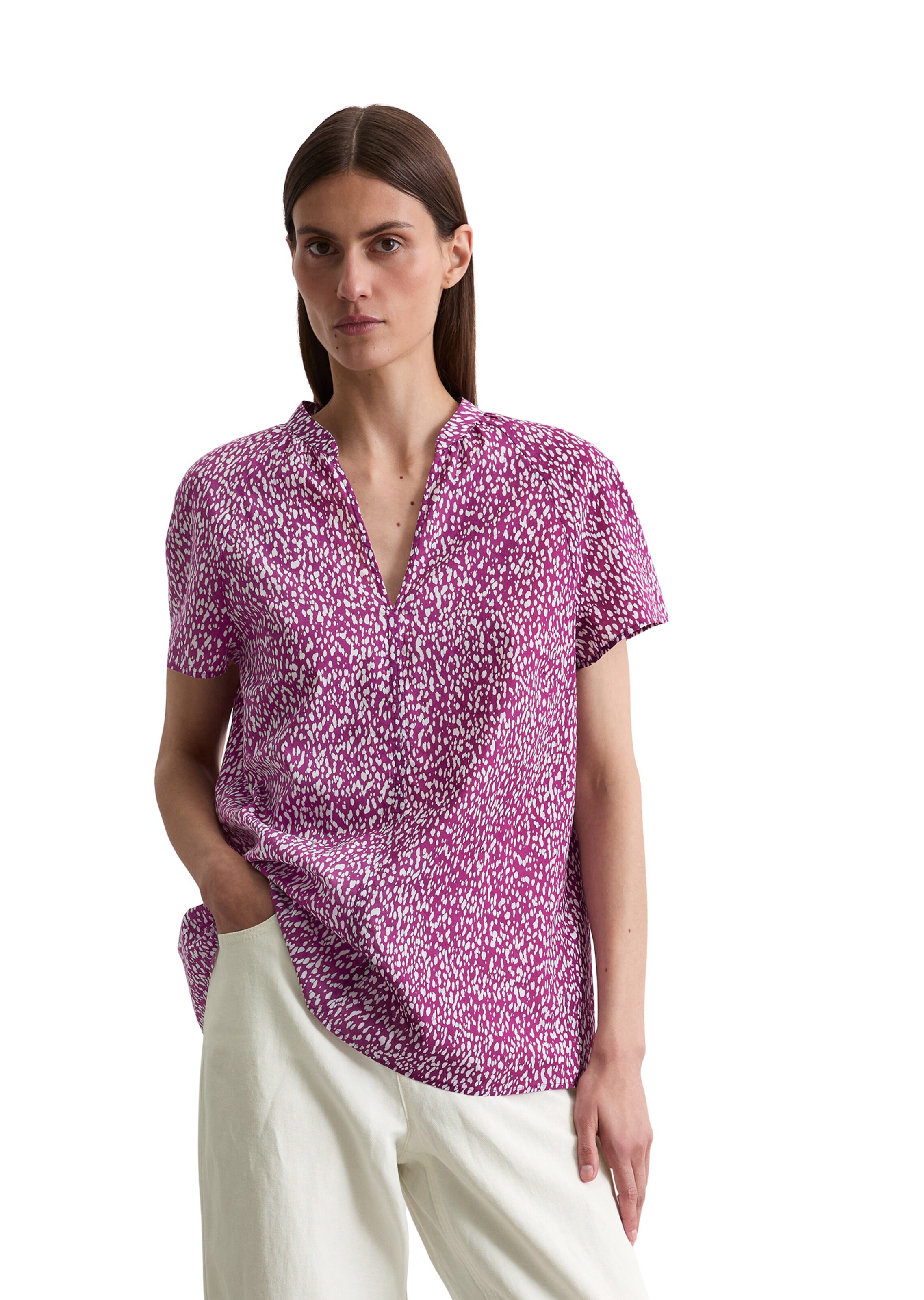 Marc O'Polo Blouse in Lila: voorkant