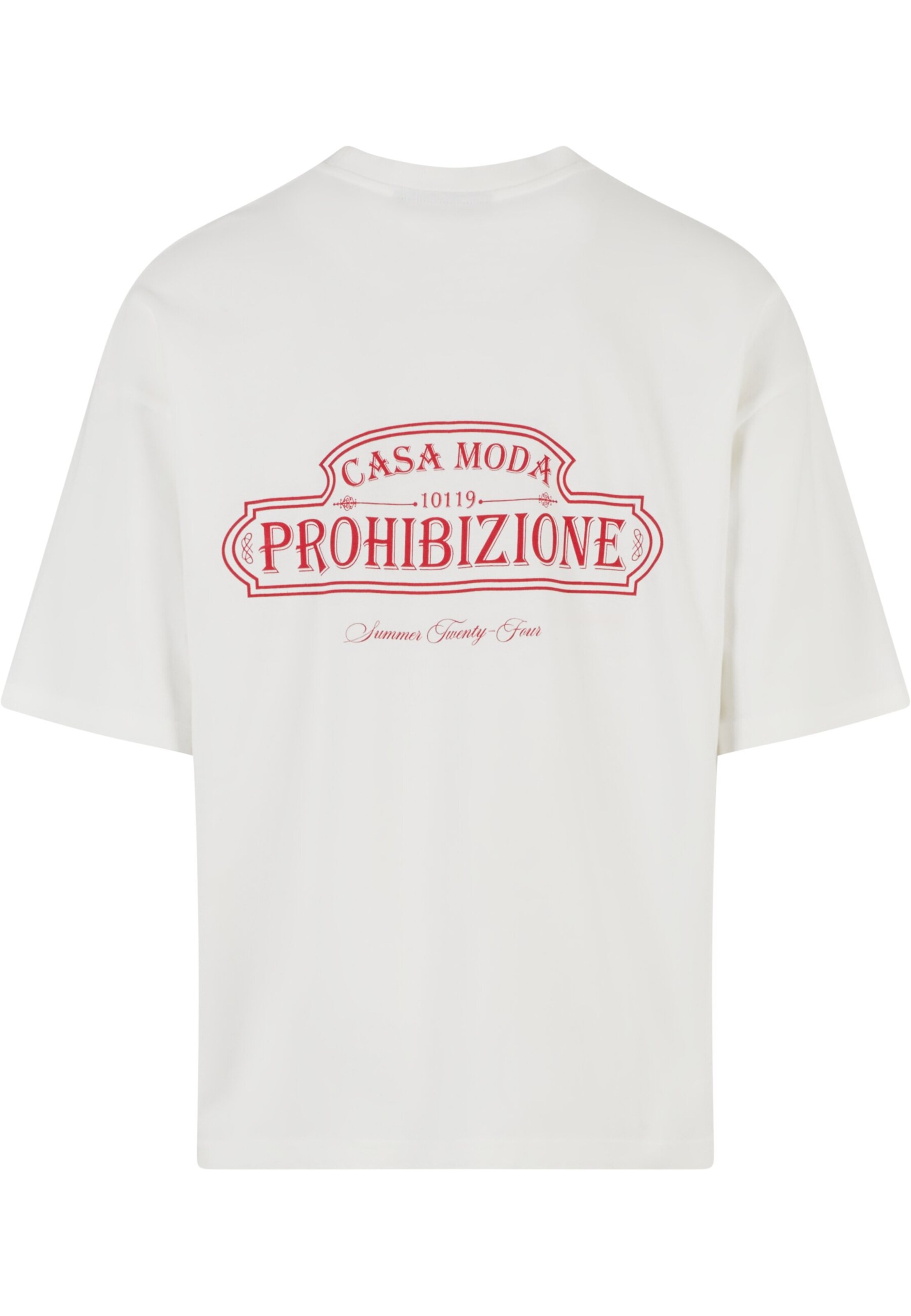 Tricou 'Prohibizione' de la Prohibited pe alb