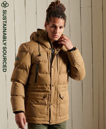 Superdry Winterparka ' Expedition ' in Bruin: voorkant