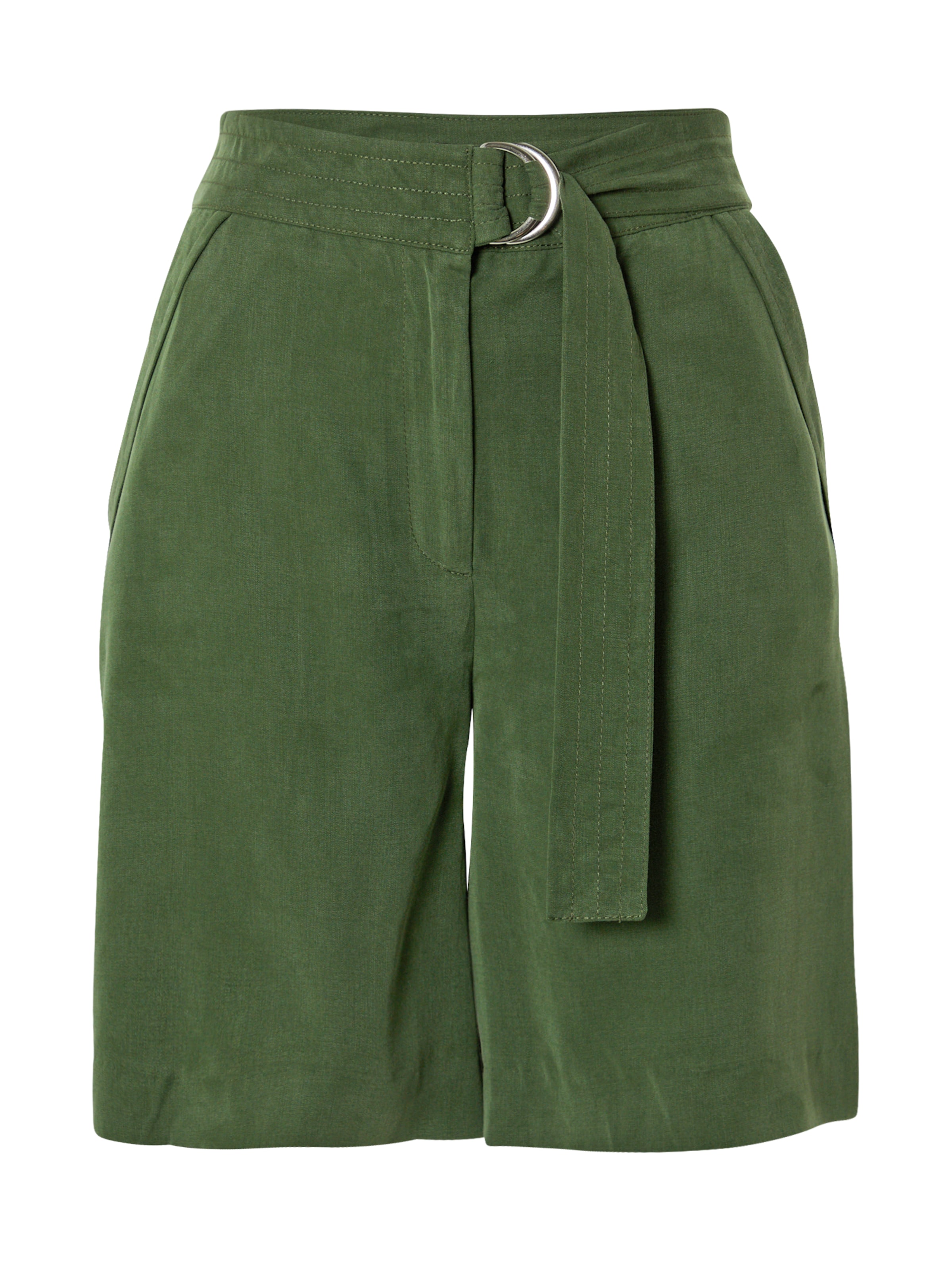 Wide leg Pantaloni di Warehouse in verde: frontale